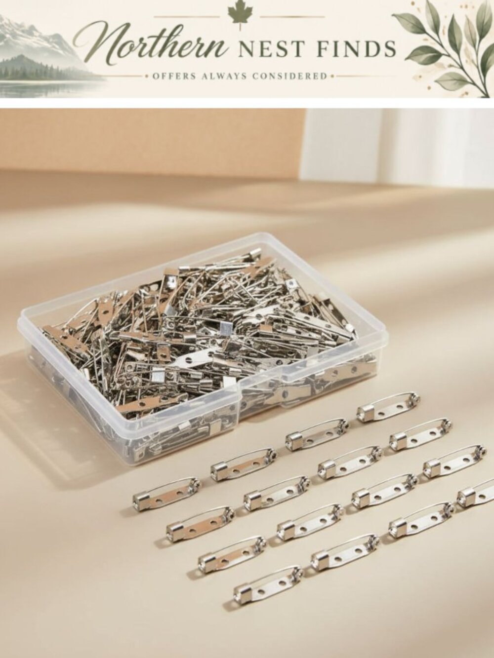 100 Pcs Locking Pin Backs Safety Clasp Brooch Clasp Jewelry Making DIY Crafts